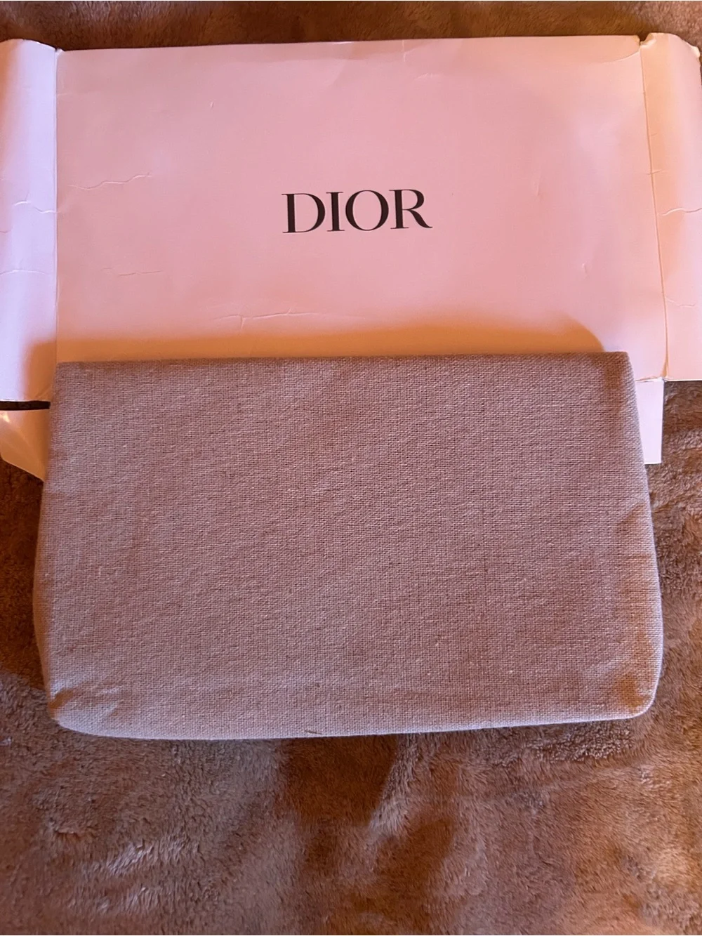 Dior Beige Cosmetic bag